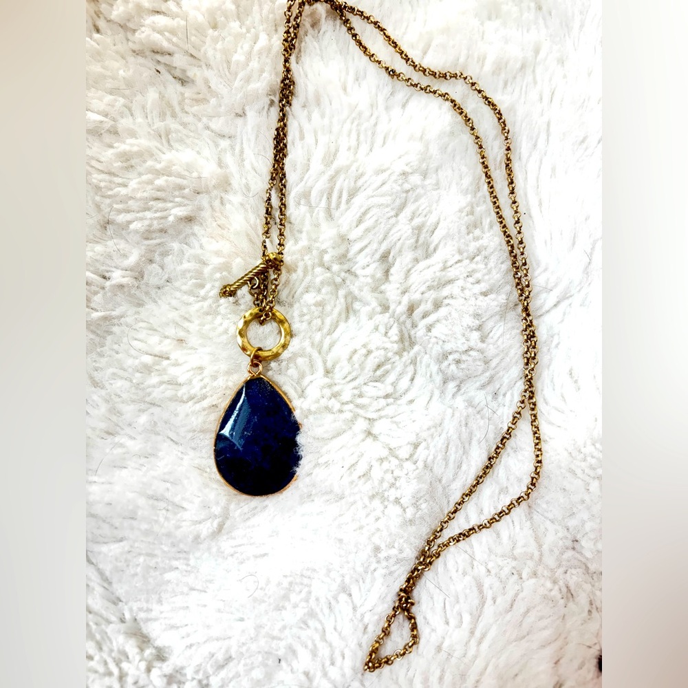 Lapis Lazuli necklace with Gold chain